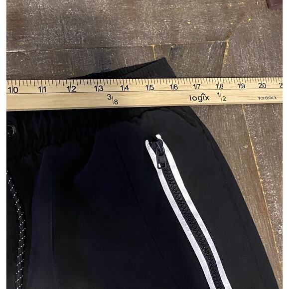 SP Essentials Men's Polyester Joggers Zipper Pockets Black Size L - Picture 4 of 10